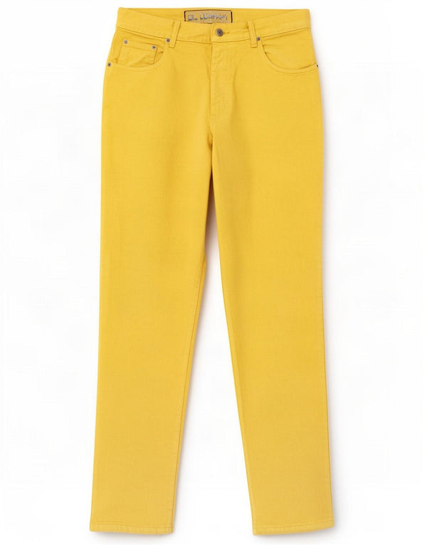 Oil Company Mens Tapered Jeans IT 50 Large W34 L33 Yellow Cotton