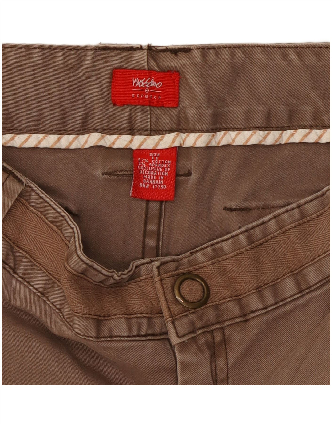 MOSSIMO Womens Bootcut Casual Trousers US 11 Large W32 L31 Brown Cotton