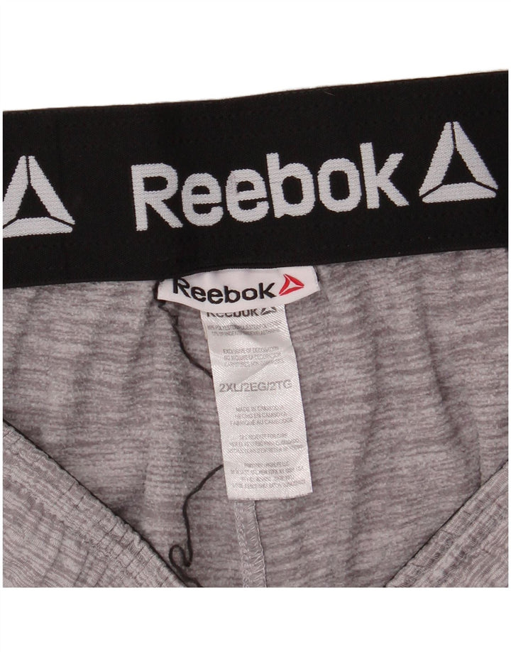 REEBOK Mens Sport Shorts 2XL  Grey Polyester