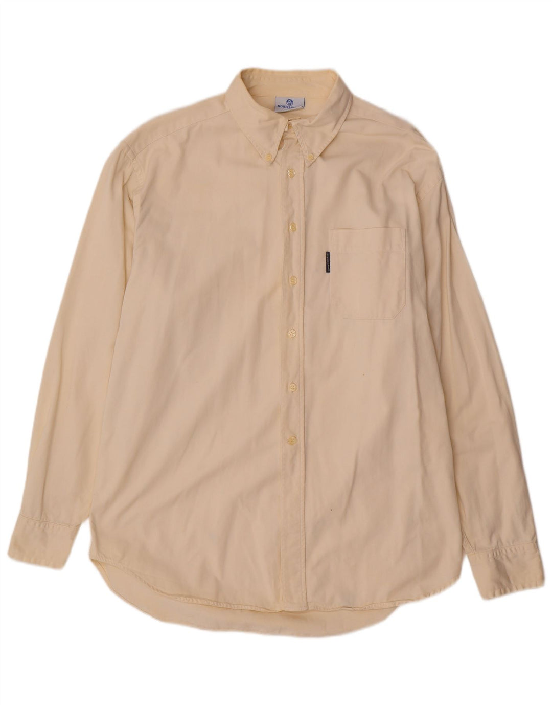North Sails Mens Shirt Large Off White Cotton