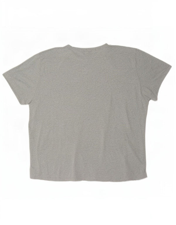 Gant Mens T-Shirt Top 3XL Grey Flecked Cotton