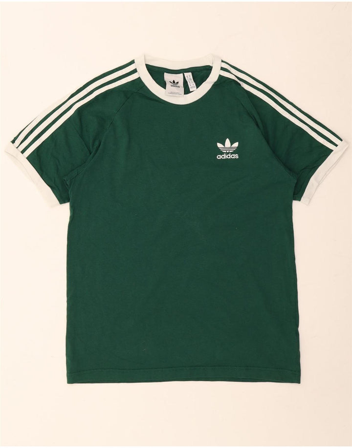 ADIDAS Mens T-Shirt Top Medium Green Cotton