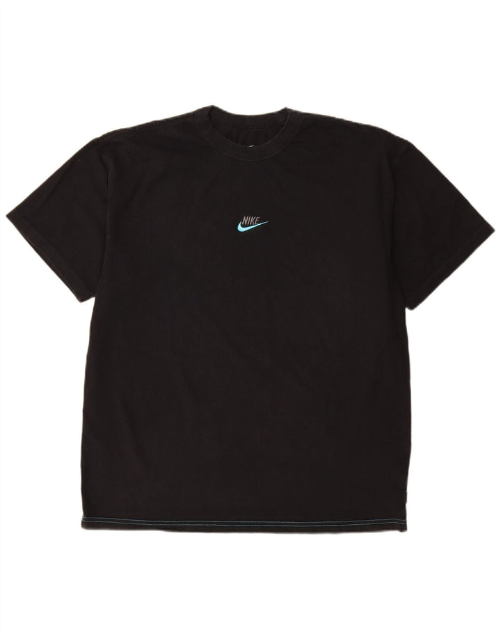 Nike Mens T-Shirt Top Medium Black Cotton