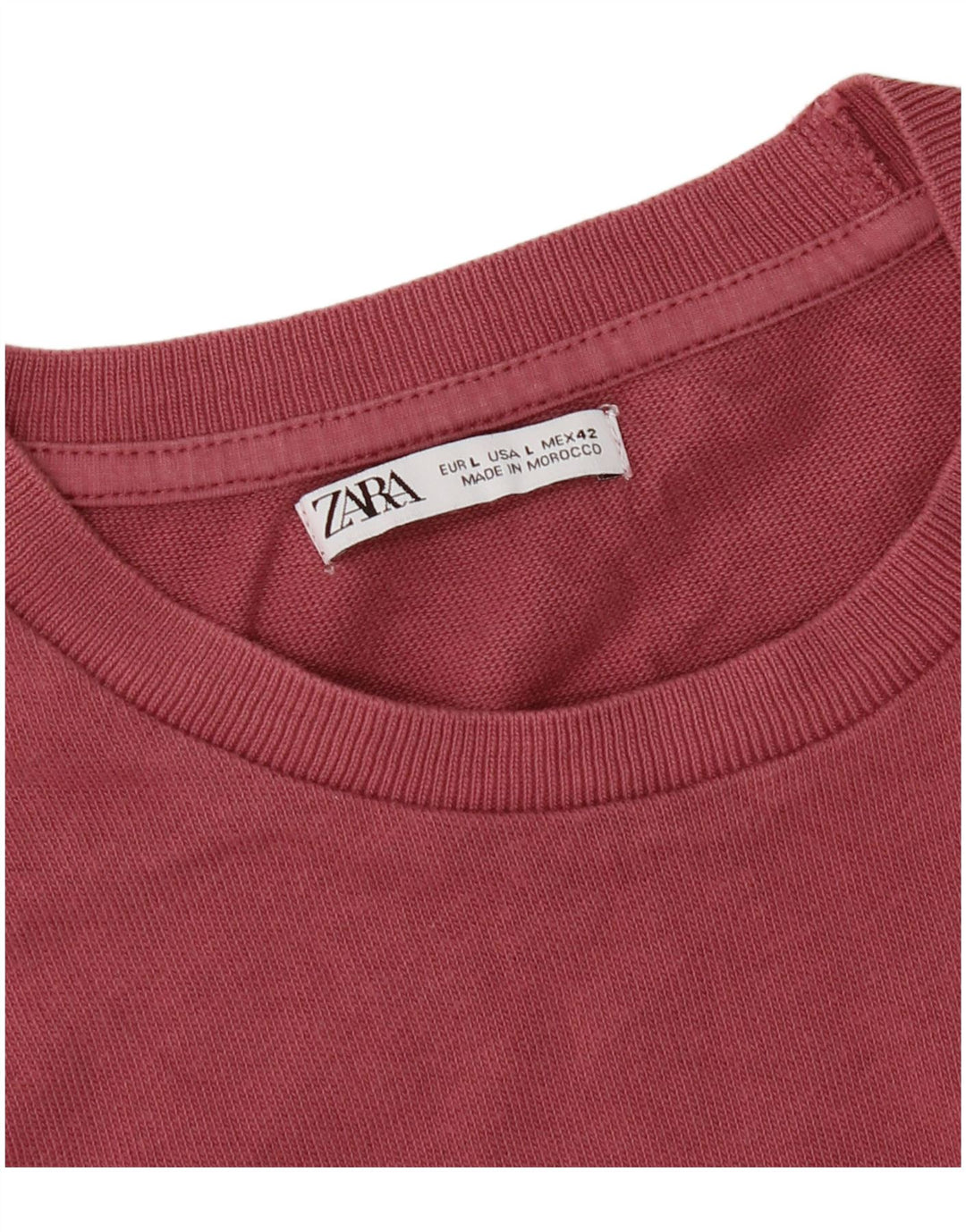 Zara Mens T-Shirt Top Large Pink