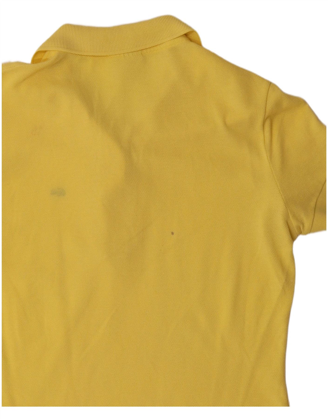 Lacoste Womens Polo Shirt Size 38 Medium Yellow Cotton