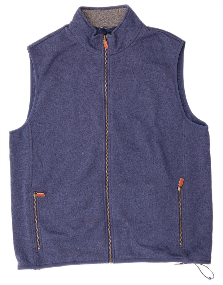 Vineyard Vines Mens Sleeveless Tracksuit Top Jacket XL Blue Flecked Preppy