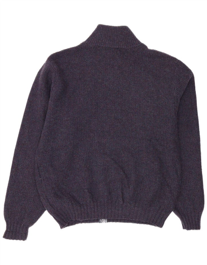 L.L.Bean Mens Cardigan Sweater Large Navy Blue Wool
