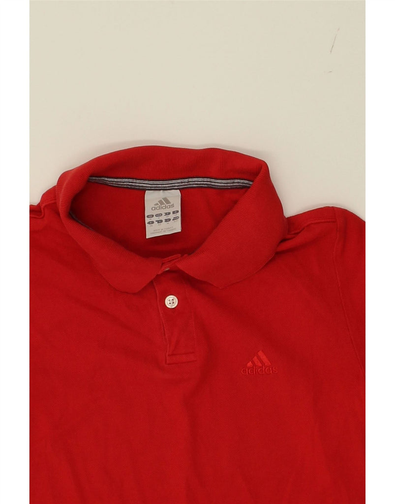 ADIDAS Boys Polo Shirt 9-10 Years Red Cotton Vintage Adidas and Second-Hand Adidas from Messina Hembry 