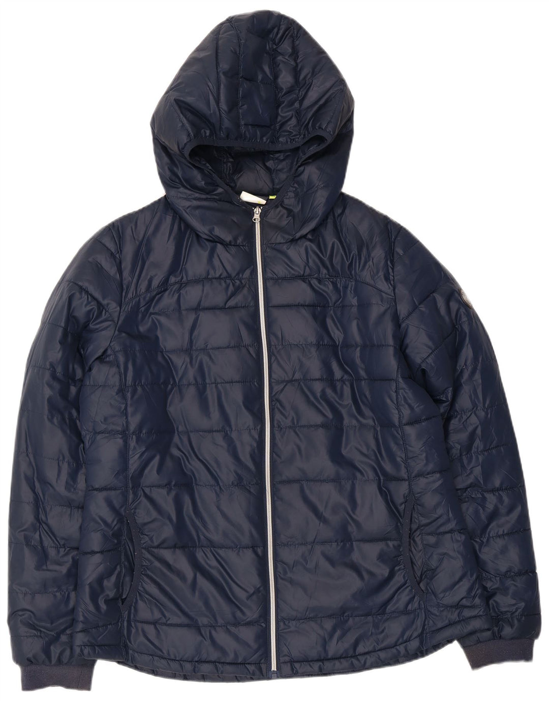 Diadora Womens Hooded Padded Jacket UK 20 2XL Navy Blue Polyester