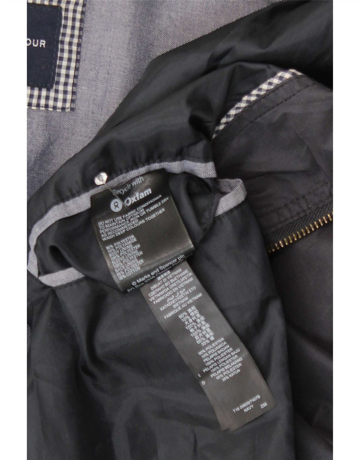 Marks & Spencer Mens Blue Harbour Bomber Jacket 2XL Navy Polyester