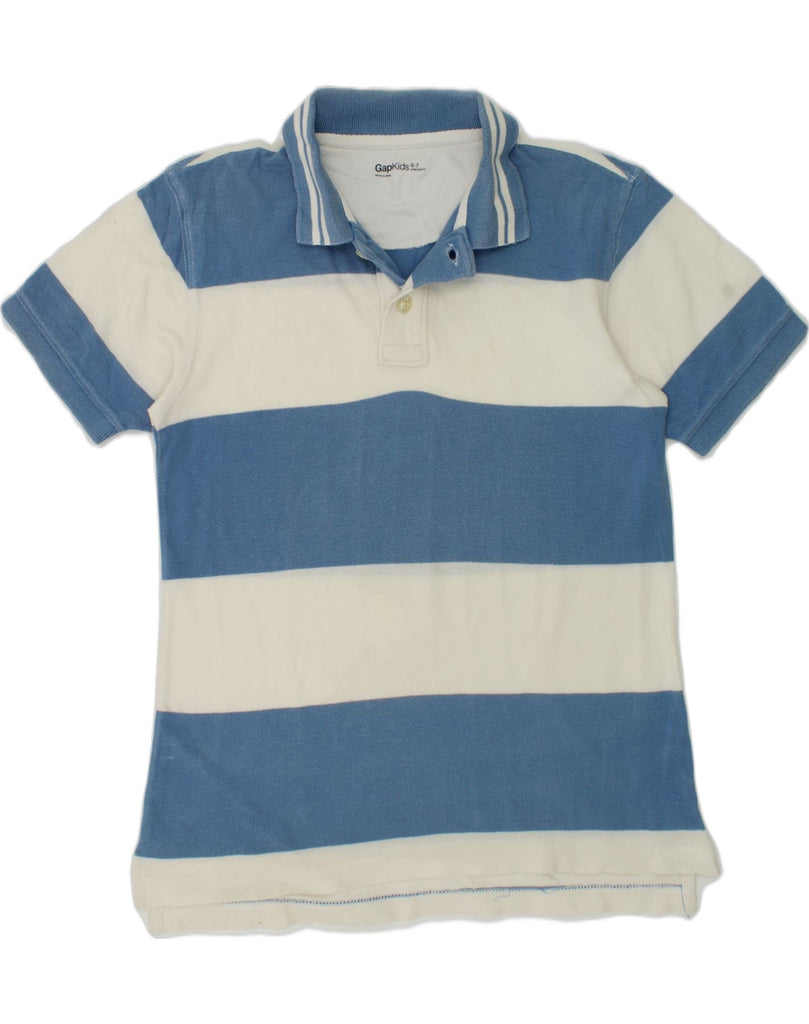 GAP Boys Polo Shirt 6-7 Years Blue Striped Cotton | Vintage Gap | Thrift | Second-Hand Gap | Used Clothing | Messina Hembry 