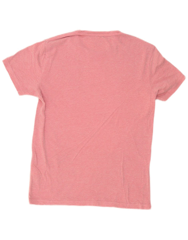 All Saints Mens Regular Fit T-Shirt Top XS Pink Cotton