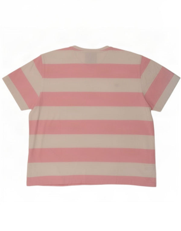 Crew Clothing Mens T-Shirt Top 3XL Pink Striped Cotton