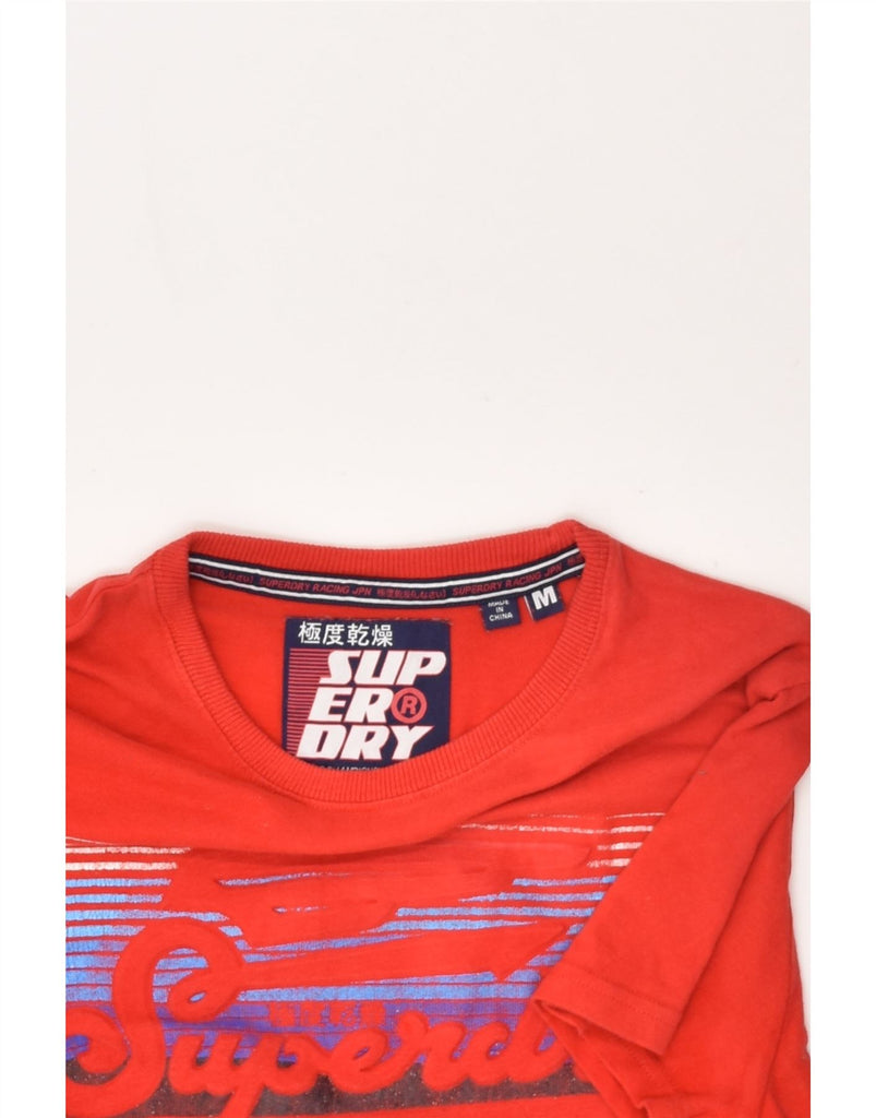 SUPERDRY Mens Graphic T-Shirt Top Medium Red Cotton | Vintage Superdry | Thrift | Second-Hand Superdry | Used Clothing | Messina Hembry 