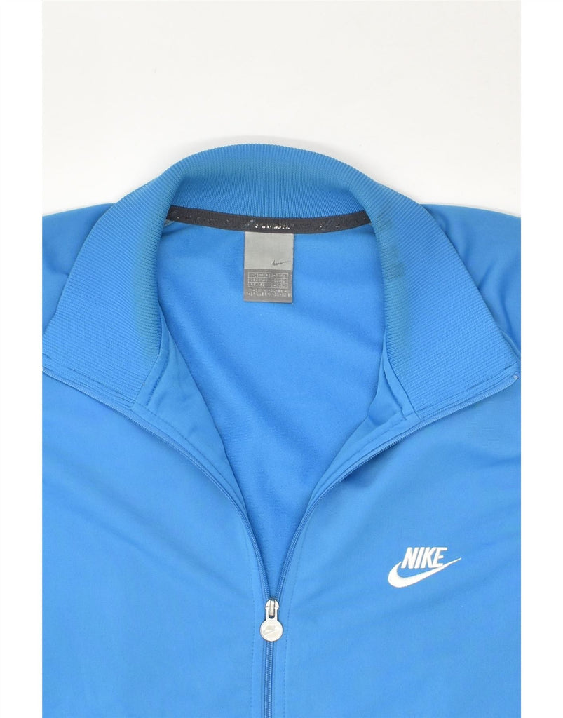 NIKE Mens Tracksuit Top Jacket UK 38/40 Medium Blue Polyester | Vintage Nike | Thrift | Second-Hand Nike | Used Clothing | Messina Hembry 