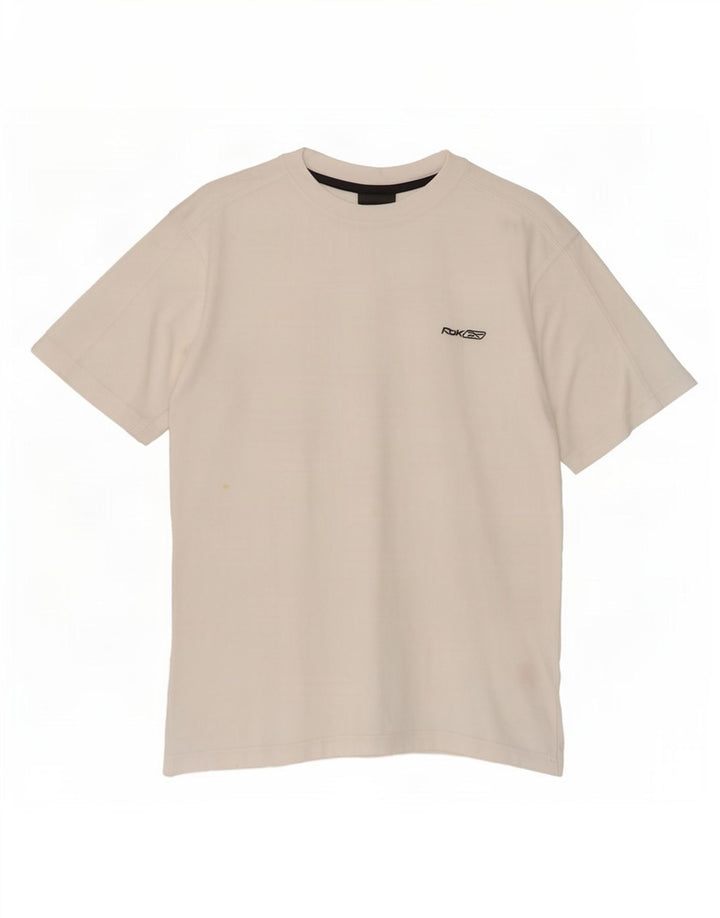 Reebok Mens T-Shirt Top Medium White Cotton