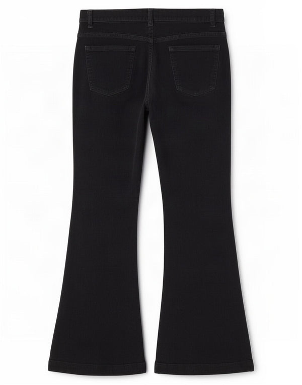 Zara Womens Flare Corduroy Trousers EU 38 Small W28 L30 Navy Blue Cotton