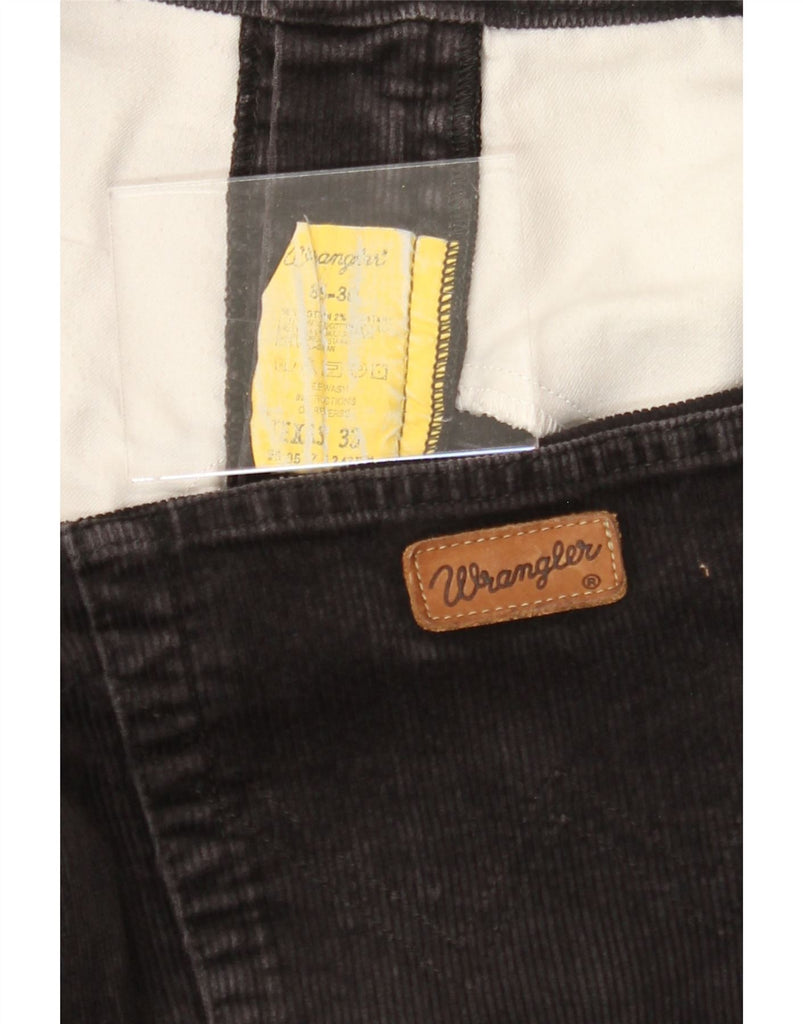 WRANGLER Mens Texas Straight Corduroy Trousers W36 L30 Black Cotton Vintage Wrangler and Second-Hand Wrangler from Messina Hembry 