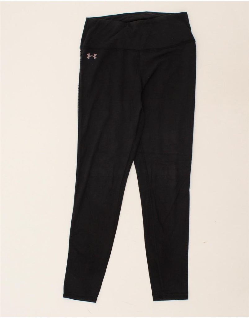 UNDER ARMOUR Womens Graphic Leggings UK 14 Medium Black | Vintage Under Armour | Thrift | Second-Hand Under Armour | Used Clothing | Messina Hembry 