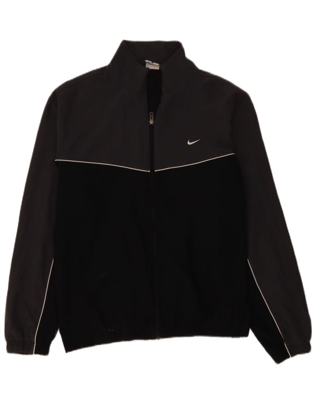 Nike Mens Tracksuit Top Jacket Large Grey Colourblock Polyester