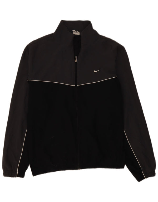 Nike Mens Tracksuit Top Jacket Large Grey Colourblock Polyester