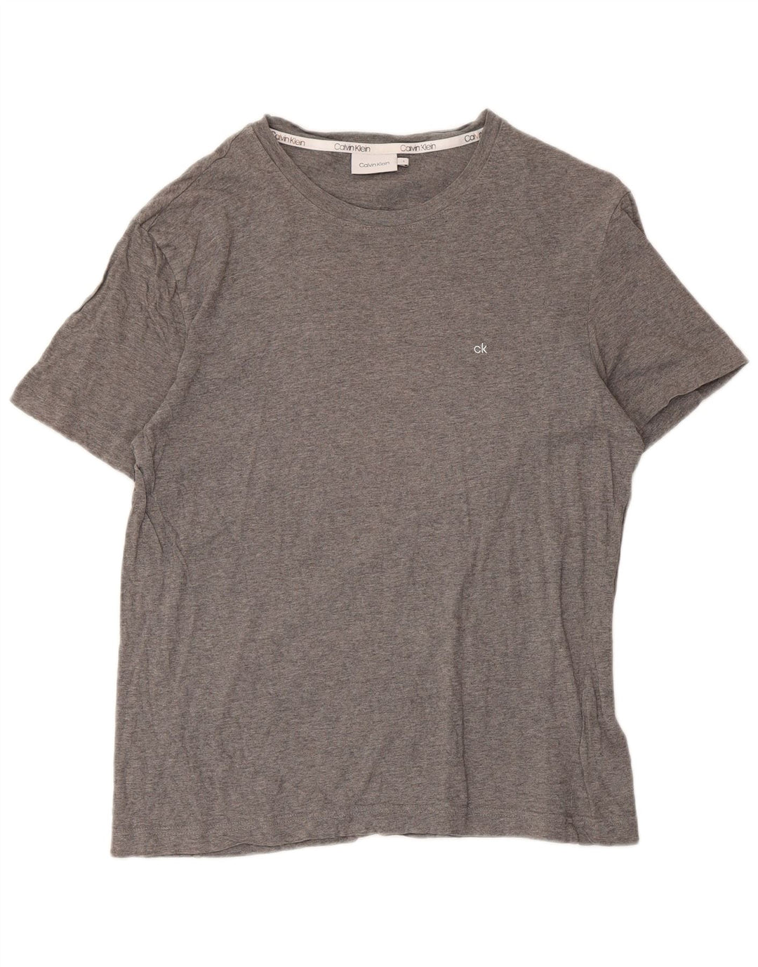 Calvin Klein Mens T-Shirt Top Large Grey Cotton