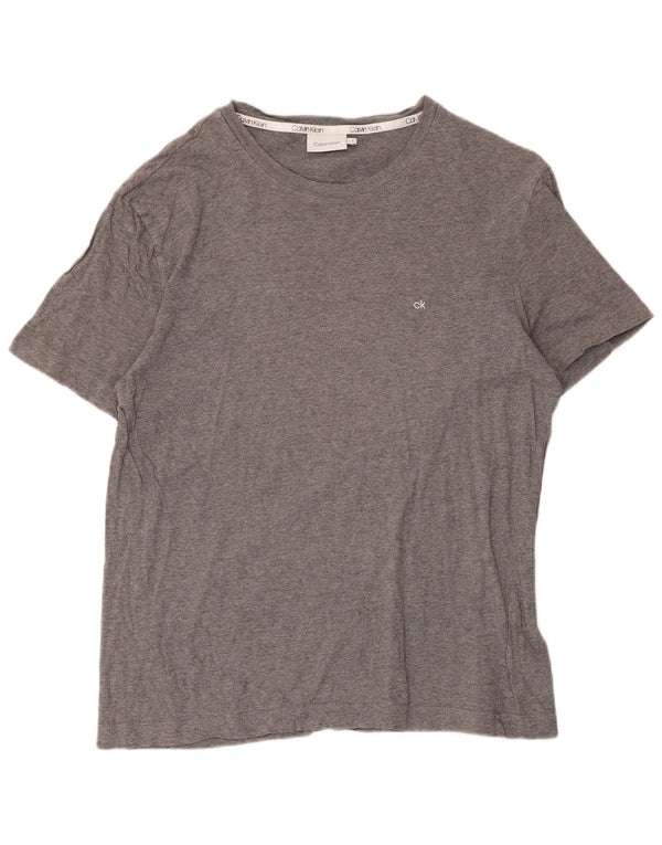 Calvin Klein Mens T-Shirt Top Large Grey Cotton