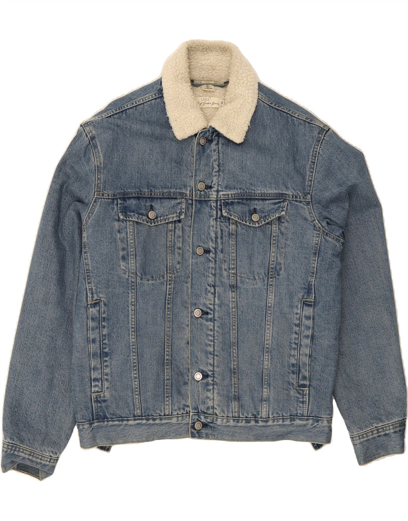 H&M Mens Denim Sherpa Jacket UK 40 Large Blue Cotton Vintage H&M and Second-Hand H&M from Messina Hembry 