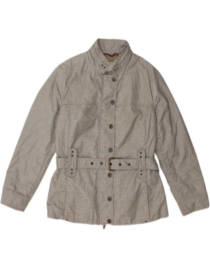 CERRUTI 1881 Womens Graphic Bomber Jacket IT 48 XL Grey Polyester Vintage Cerruti 1881 and Second-Hand Cerruti 1881 from Messina Hembry 