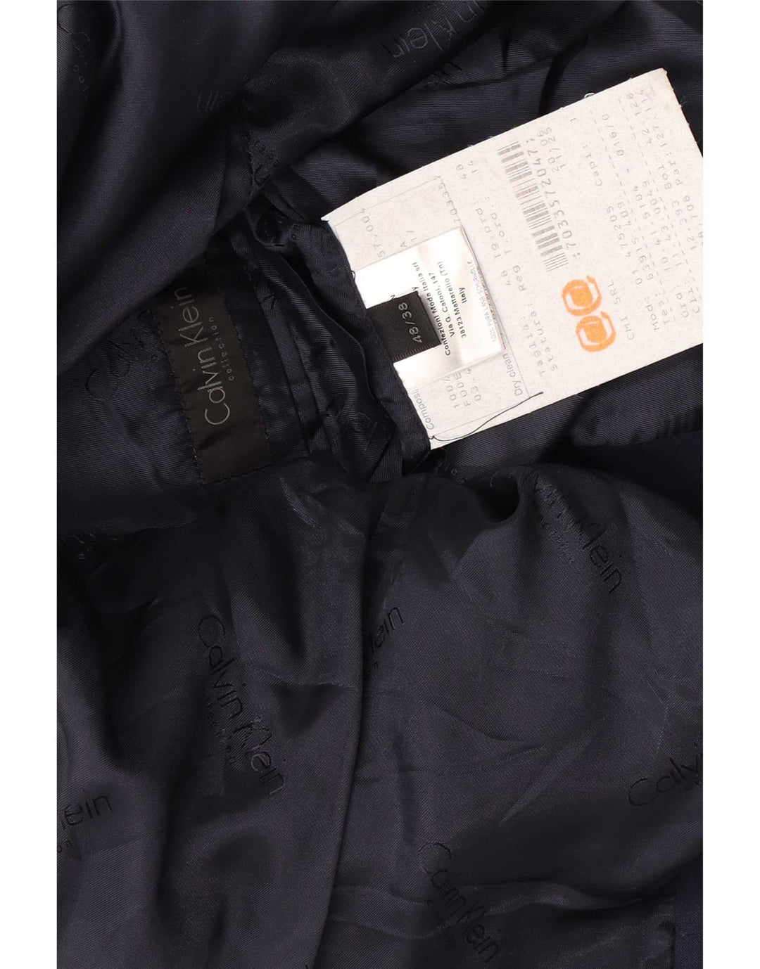 Calvin Klein Mens 1 Button Blazer Jacket IT 48 Medium Navy Blue Wool
