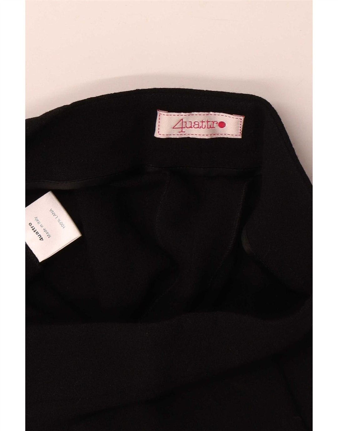 Vintage Womens Cropped Trousers W26 L23 Black Wool