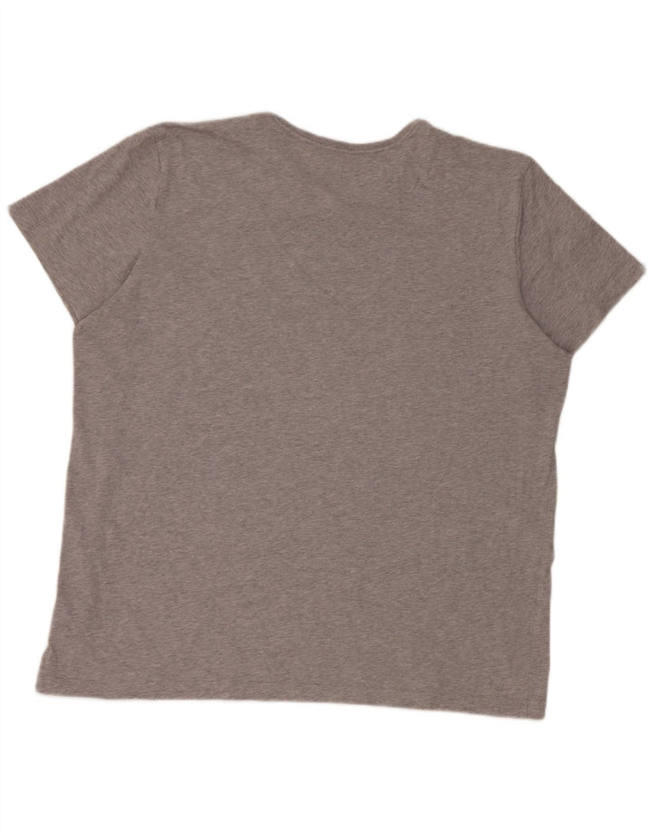 Adidas Mens Graphic T-Shirt Top 2XL Grey Cotton