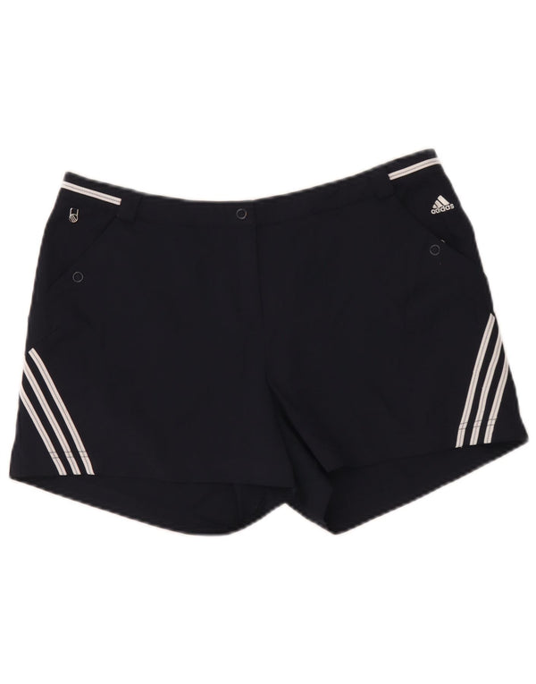 Adidas Womens Climalite Chino Shorts UK 16 Large W34  Navy Blue Polyester