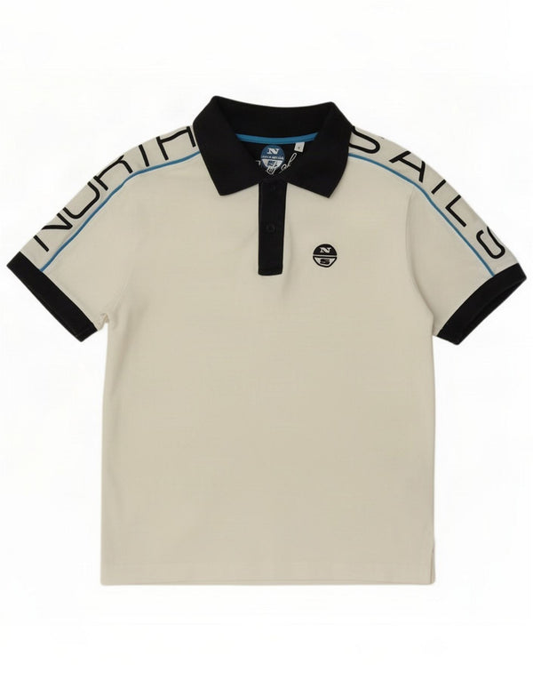North Sails Boys Rugby Polo Shirt 13-14 Years Large White Colourblock