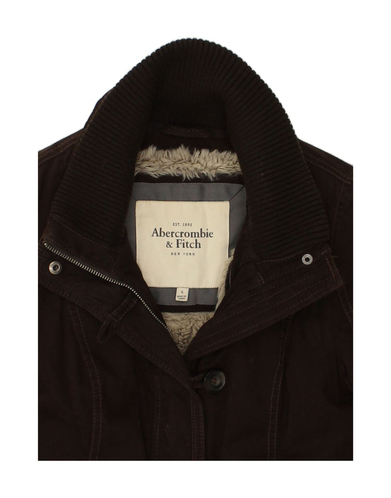 ABERCROMBIE & FITCH Womens Bomber Jacket UK 8 Small Brown Cotton | Vintage Abercrombie & Fitch | Thrift | Second-Hand Abercrombie & Fitch | Used Clothing | Messina Hembry 