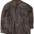 Vintage Mens Leather Jacket UK 44 2XL Black Leather