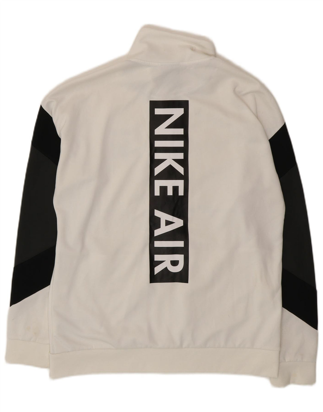 Nike Mens Graphic Tracksuit Top Jacket Medium White Colourblock Polyester
