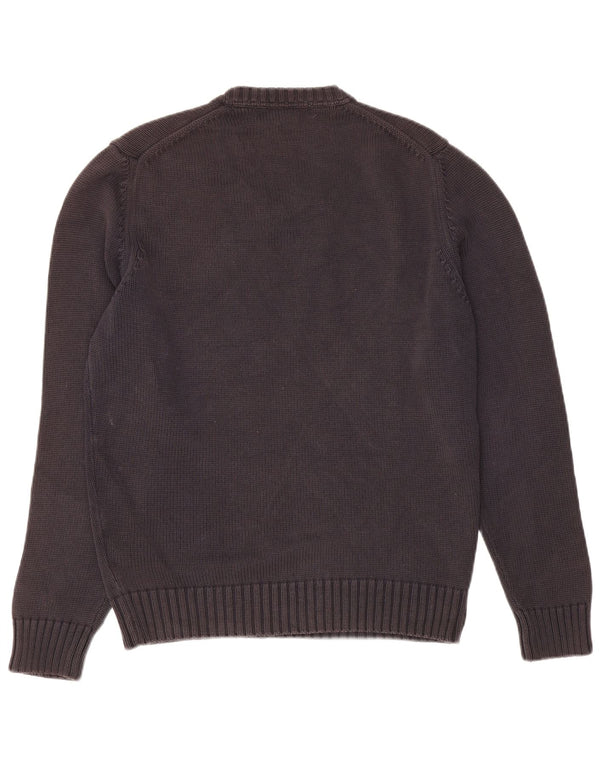 Zara Mens V-Neck Jumper Sweater Medium Navy Blue