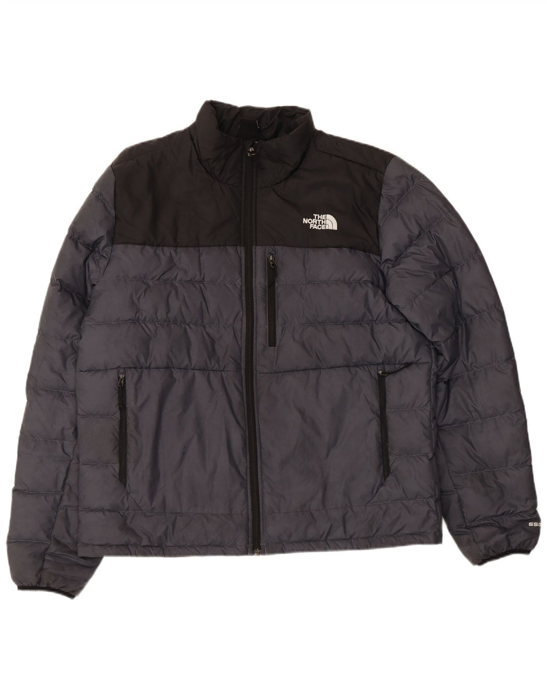 THE NORTH FACE Mens Padded Jacket UK 40 Large Navy Blue Colourblock