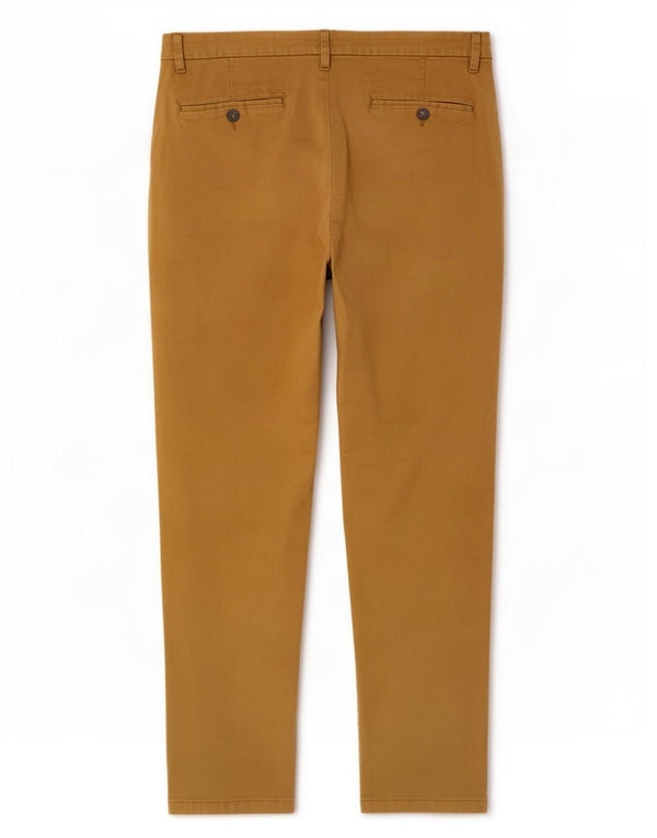 Marks & Spencer Mens Slim Chino Trousers W36 L31 Brown Cotton