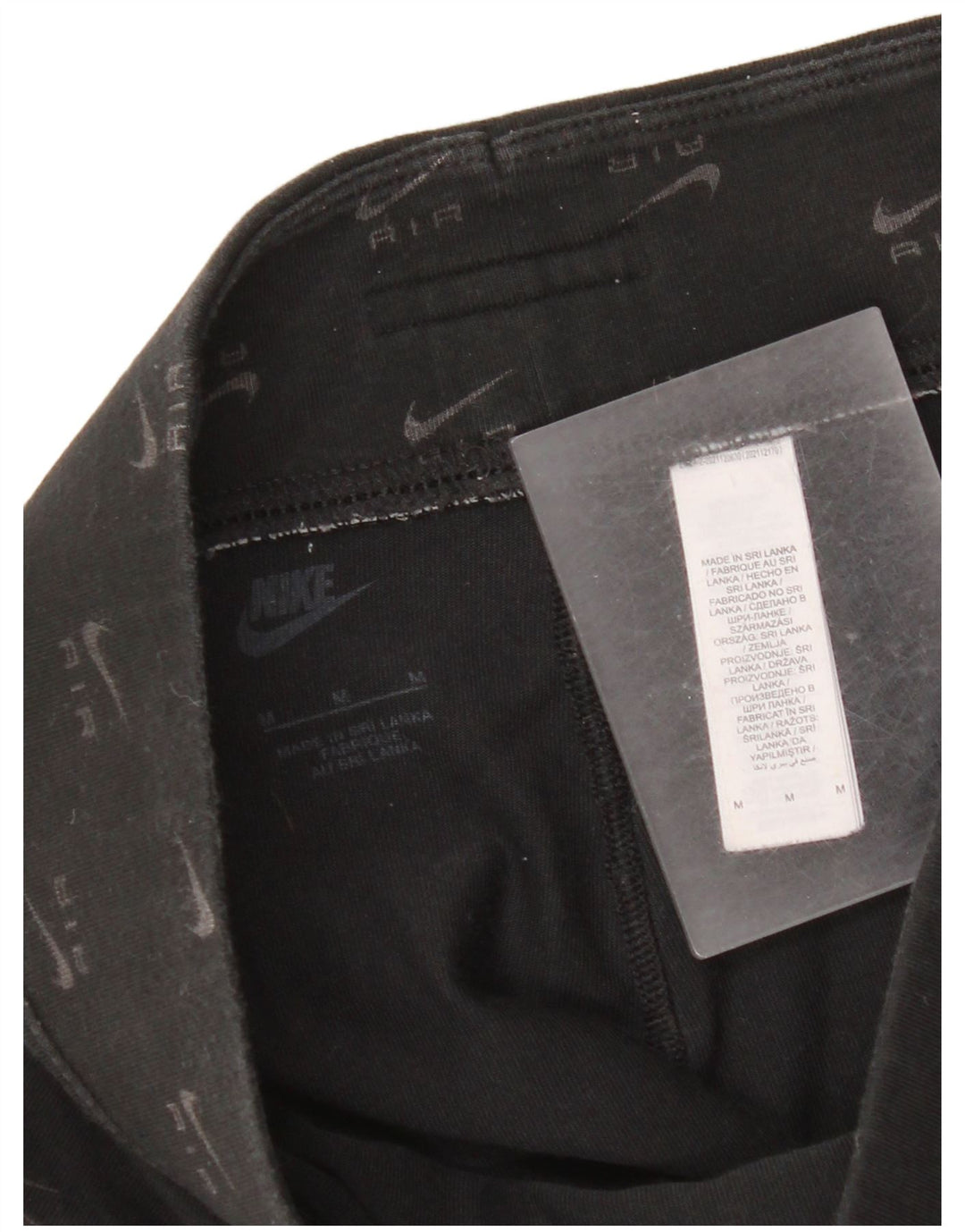 Nike Womens Graphic Leggings UK 12 Medium  Black Cotton