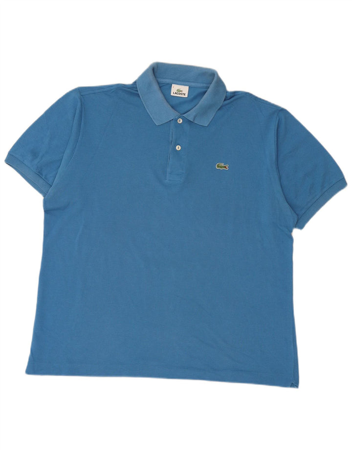LACOSTE Mens Polo Shirt Size 6 XL Blue Cotton