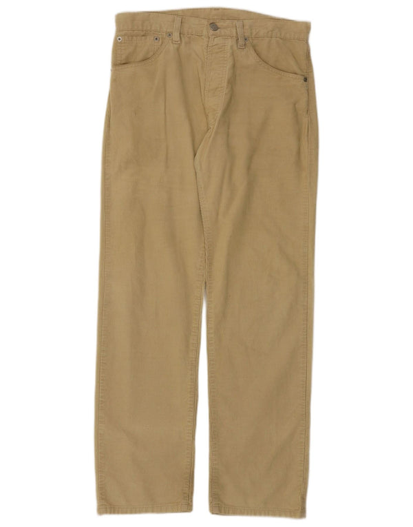 Levi's Mens 551 Straight Corduroy Trousers W30 L30 Beige Cotton