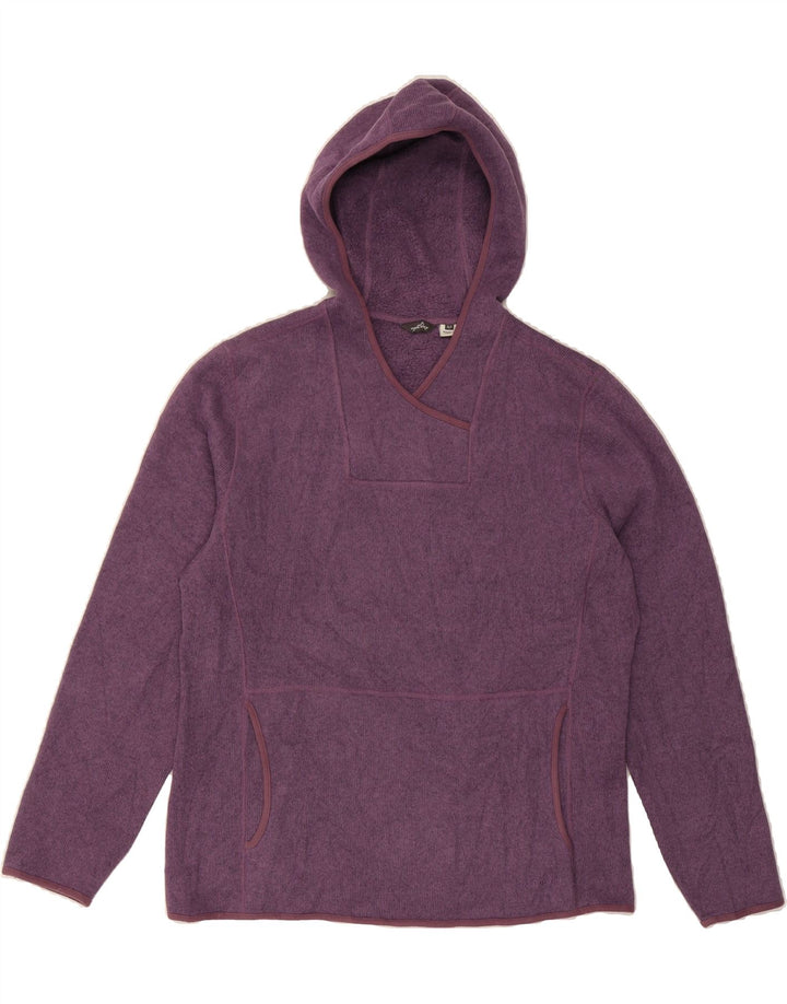 EDDIE BAUER Womens Oversized Hoodie Jumper UK 18 XL Purple Polyester Vintage Eddie Bauer and Second-Hand Eddie Bauer from Messina Hembry 