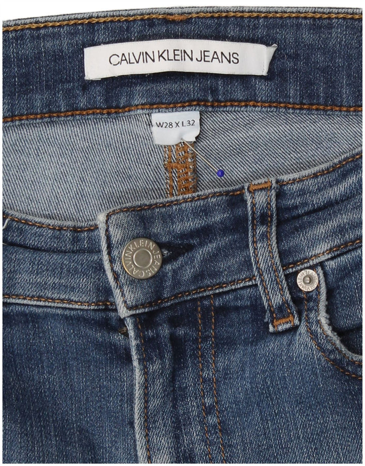 Calvin Klein Mens Slim Jeans W28 L27 Blue Cotton