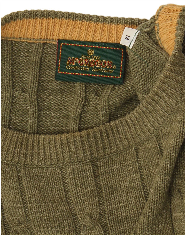 MC Gregor Mens Crew Neck Jumper Sweater Medium Khaki