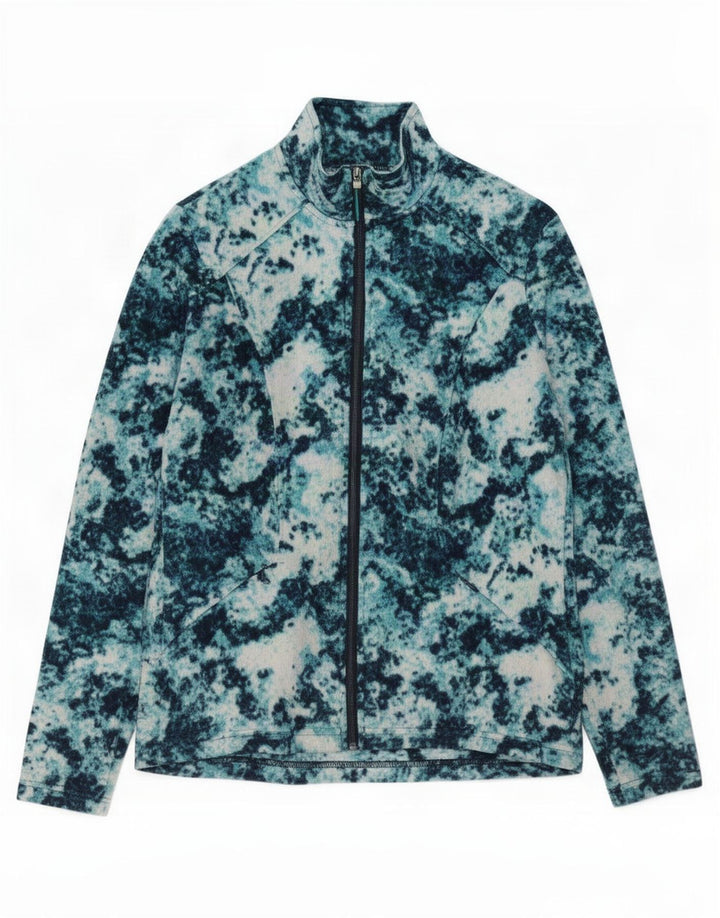 Marks & Spencer Womens Fleece Jacket UK 12 Medium Multicoloured Tie Dye