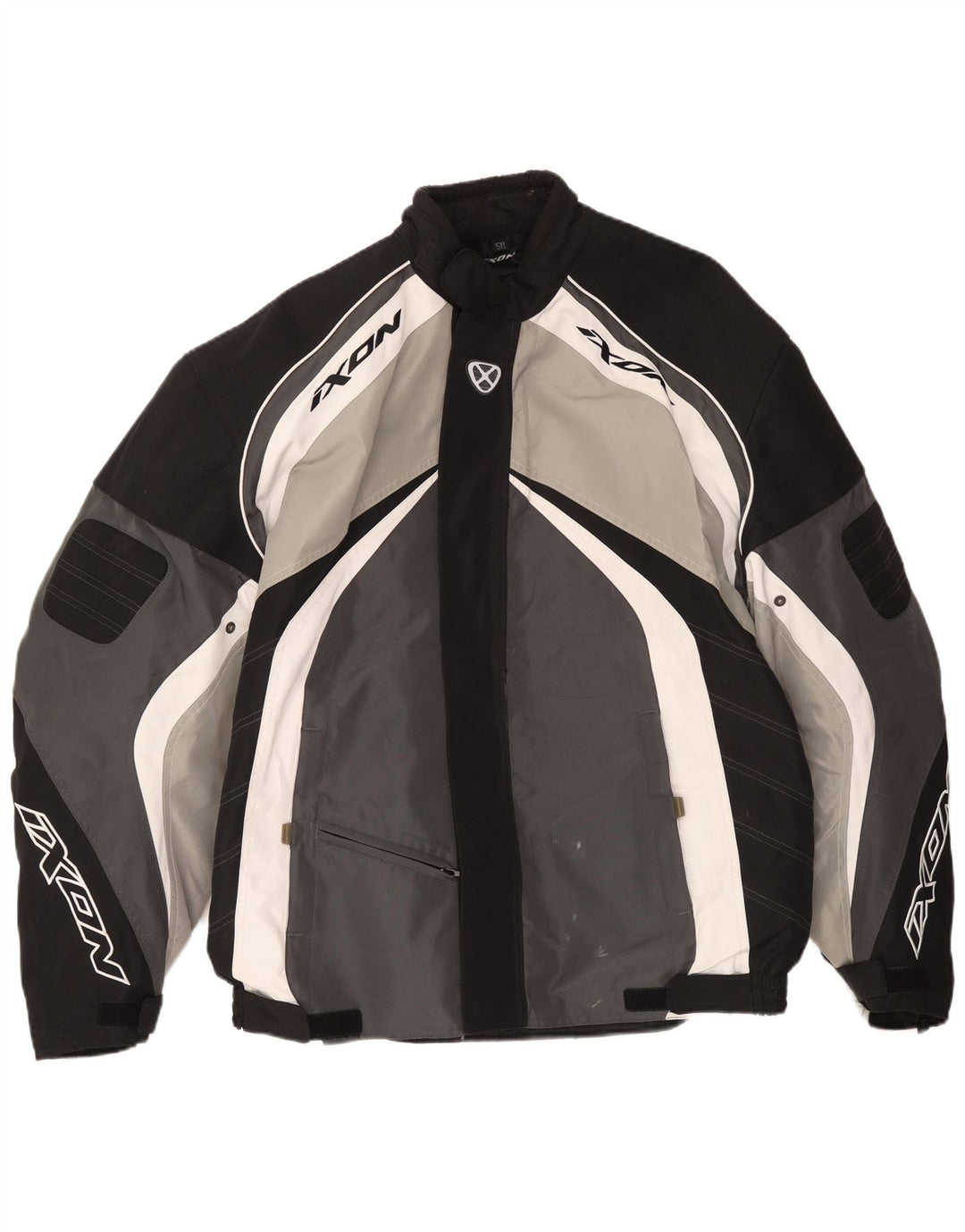 Ixon Mens Graphic Racer Jacket UK 50 5XL Grey Colourblock