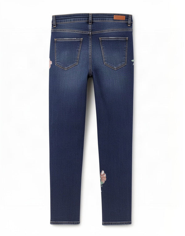 Zara Womens Z1975 Skinny Jeans EU 40 Medium W30 L26 Blue Floral