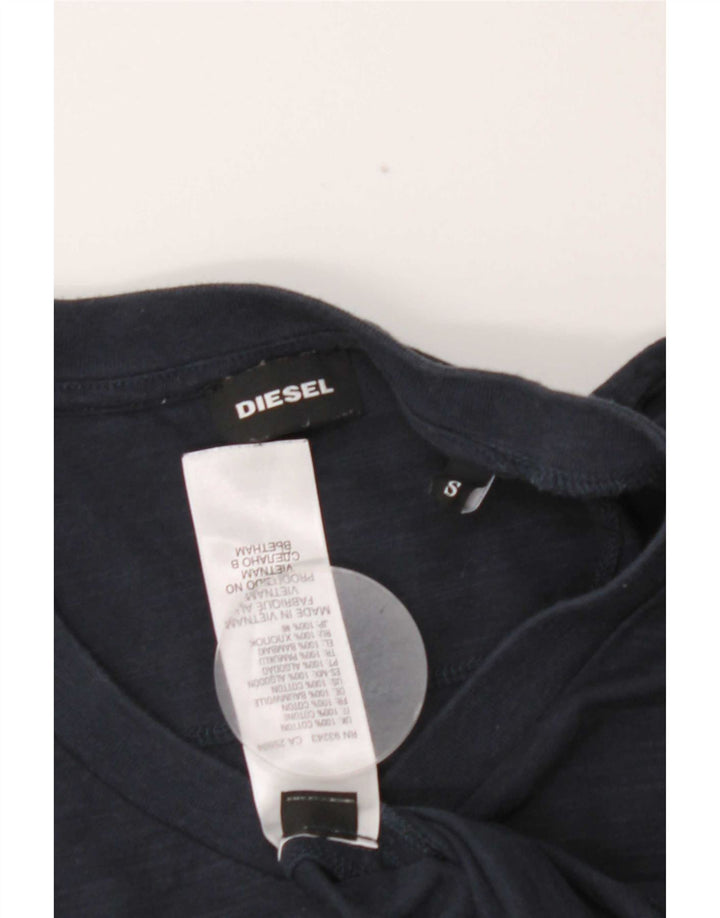 Diesel Mens T-Shirt Top Small Navy Blue Flecked Cotton